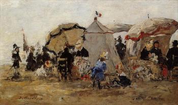 Woman and Children on the Beach at Trouville II